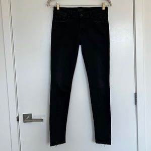 Mother The Looker jeans in Black Distressed Size 30